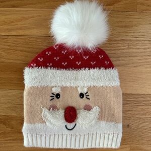 NWOT San Diego Hat Co. Santa Face Beanie Knit Hat Kids 5-7 Years